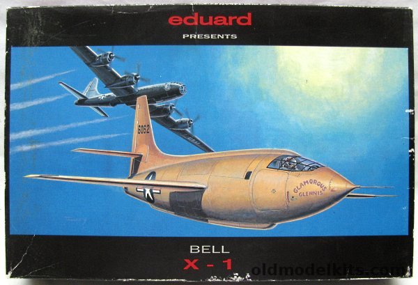 Eduard 1/48 Bell X-1 - 'Glamorous Glennis' #46-062 Flown by Capt. Chuck Yeager or NACA Flight Test Aircraft #46-063, 8026 plastic model kit